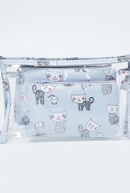 GINGER Printed Zip-Closure Cosmetic Pouch - Set of 3