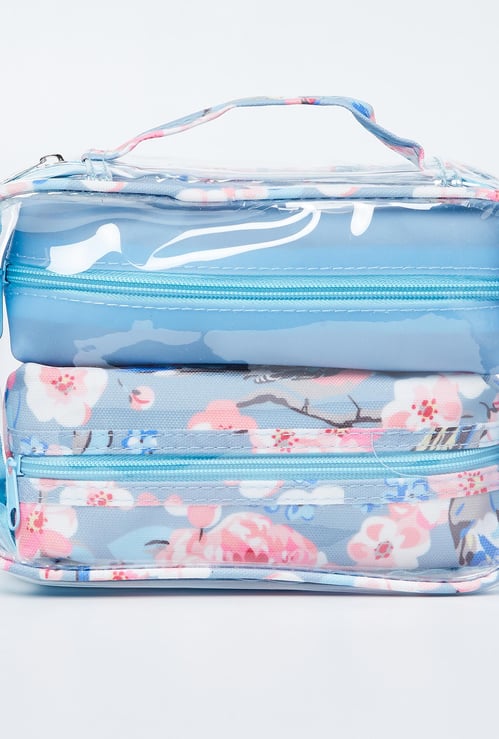 GINGER Floral Print Cosmetic Pouch - Set of 3