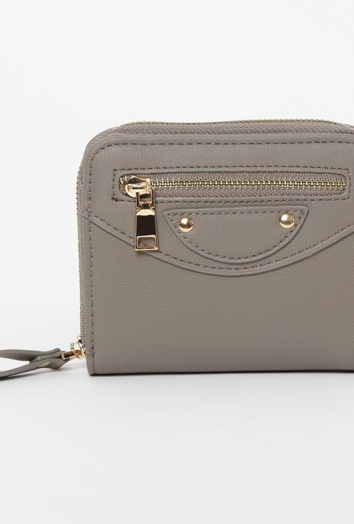 GINGER Solid Zip-Around Wallet