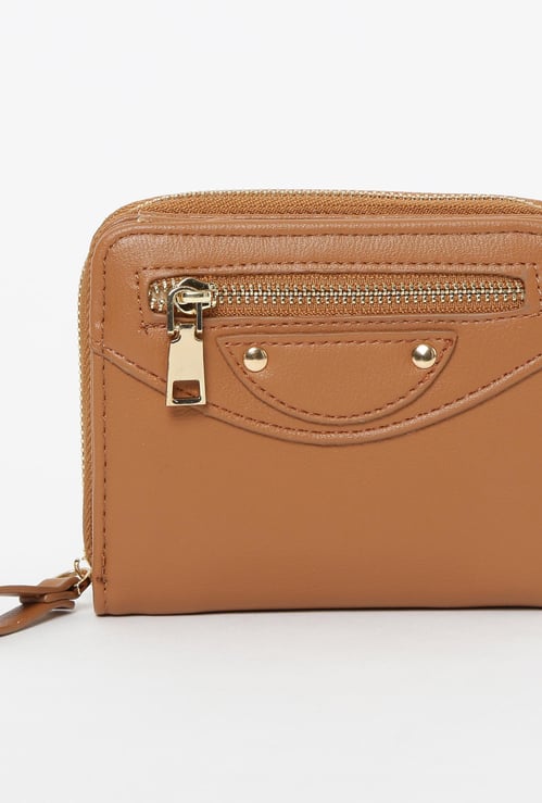 GINGER Solid Zip-Around Wallet