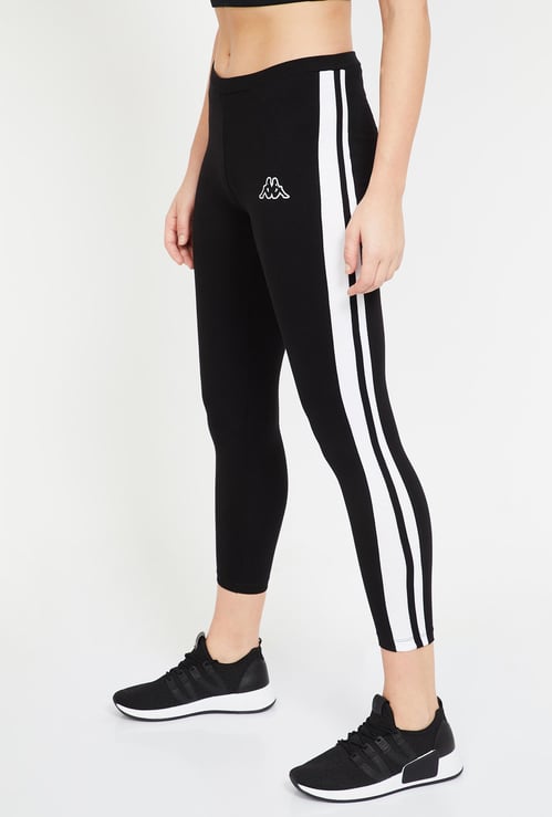 KAPPA Solid Tape-Detailed Elasticated Tights