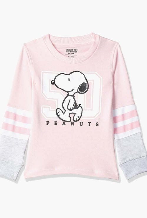 KIDSVILLE Girls Printed Full Sleeves Sweatshirt