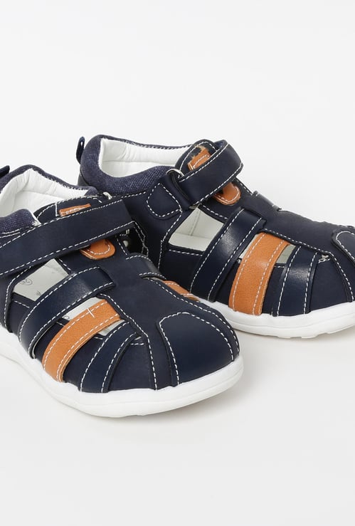 FAME FOREVER Colourblocked Velcro Strap Sandals