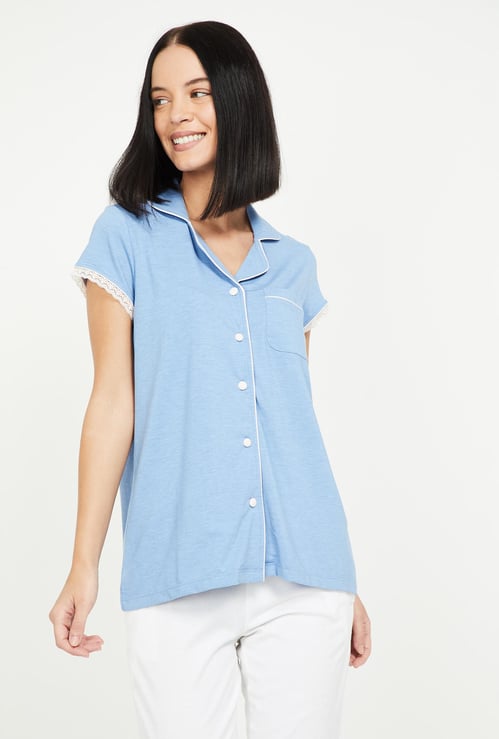GINGER Women Solid Lounge Shirt