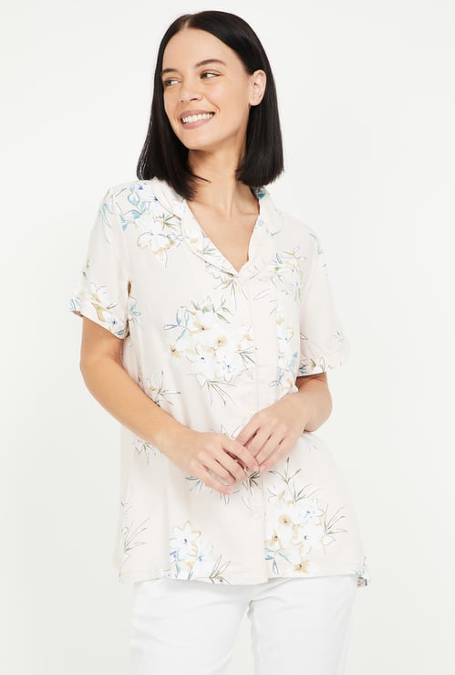 GINGER Women Floral Print Lounge Shirt