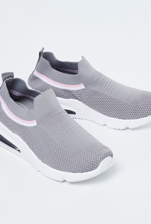GINGER Textured Sock-Knit Shoes