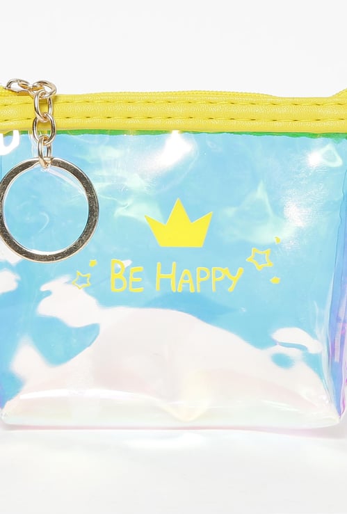 GINGER Typographic Print Transparent Pouch
