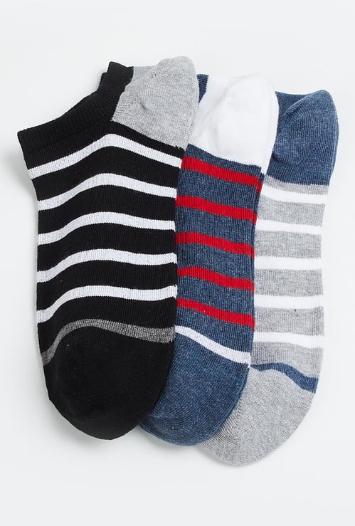 FORCA Men Striped Sports Socks - Pack of 3