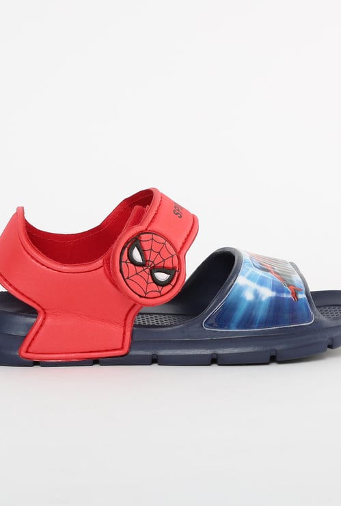 FAME FOREVER Spiderman Print Velcro Strap Sandals