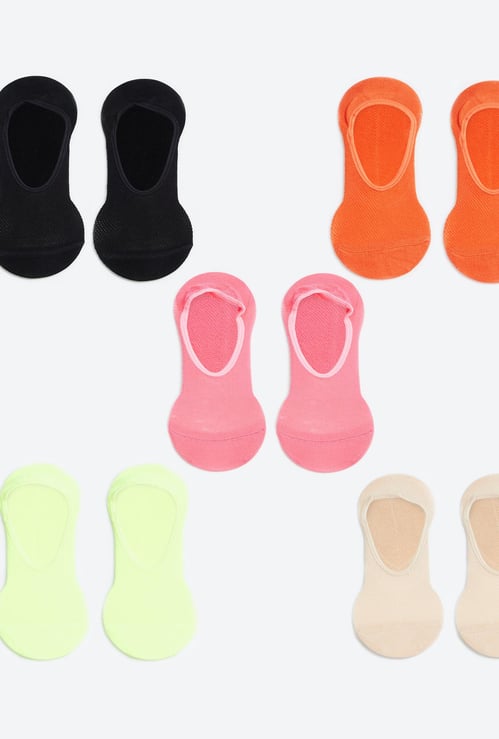 GINGER Women Solid No-Show Socks - Pack of 5