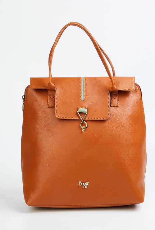BAGGIT Women Solid Flap-Closure Backpack