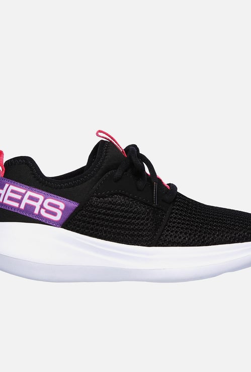 SKECHERS Textured Lace-Up Casual Shoes