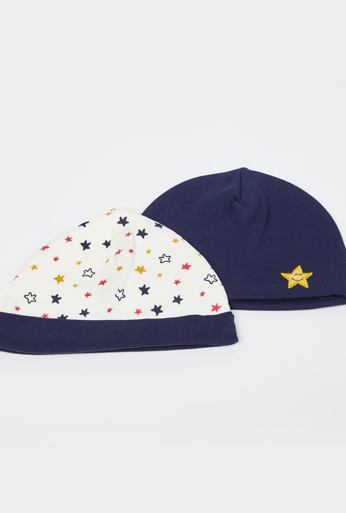 FS MINI KLUB Printed Beanie - Set of 2 Pcs.