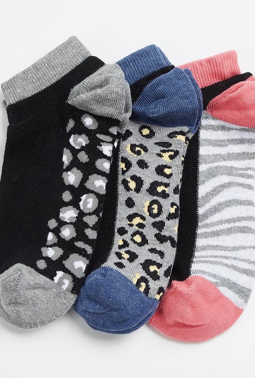 GINGER Women Animal Pattern Ankle Socks - Pack of 3