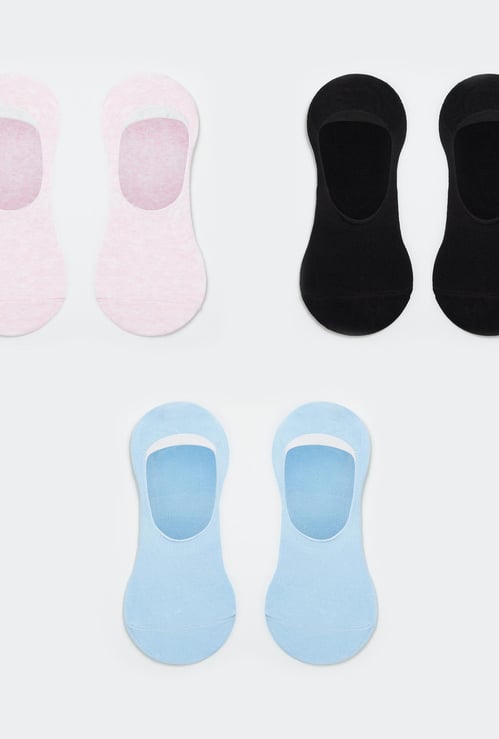 GINGER Women Solid No-Show Socks - Pack of 3