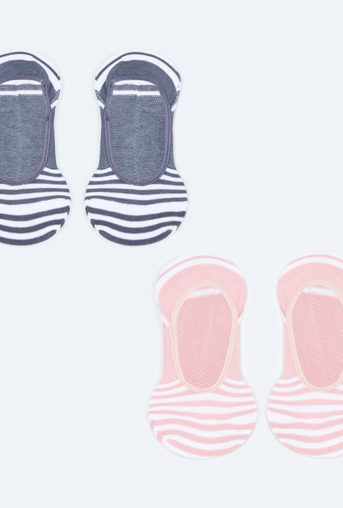 GINGER Women Striped No-Show Socks