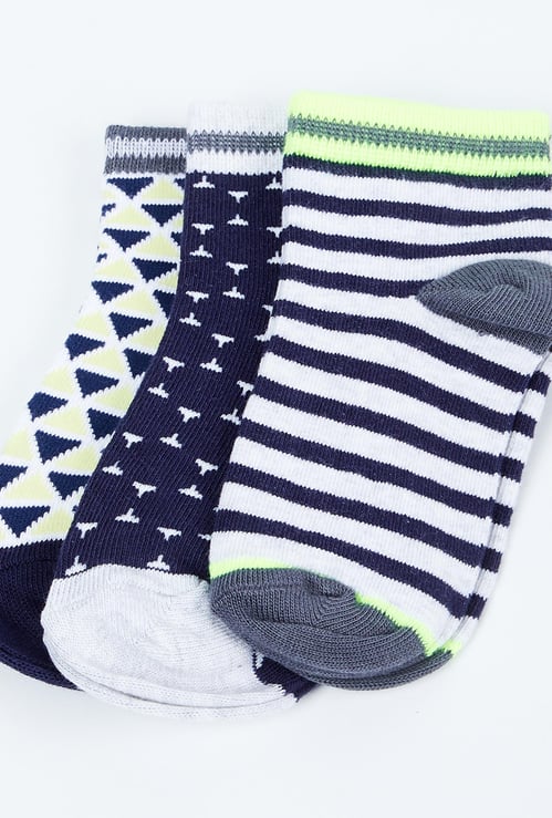 FAME FOREVER Boys Jacquard Design Socks- Pack of 6