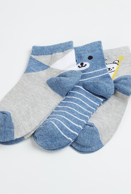 FAME FOREVER Boys Jacquard Socks - Pack of 3