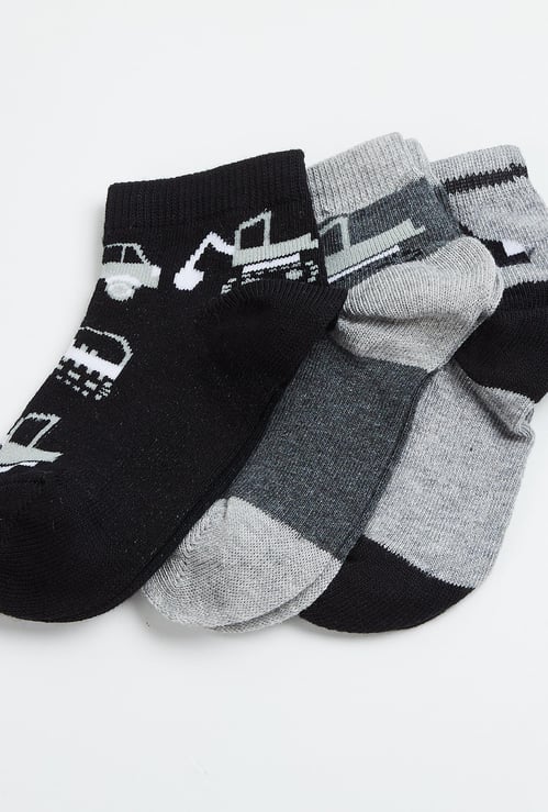 FAME FOREVER Boys Jacquard Socks - Pack of 3