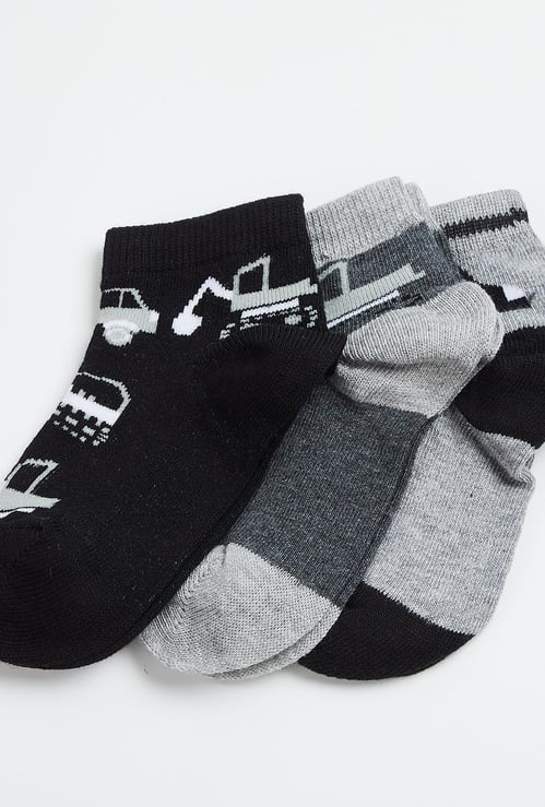 FAME FOREVER Boys Jacquard Socks - Pack of 3