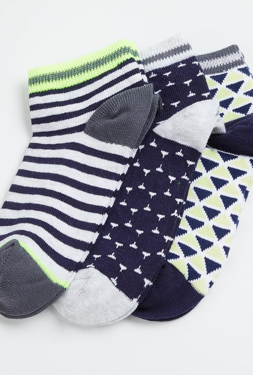 FAME FOREVER Boys Jacquard Socks - Pack of 3