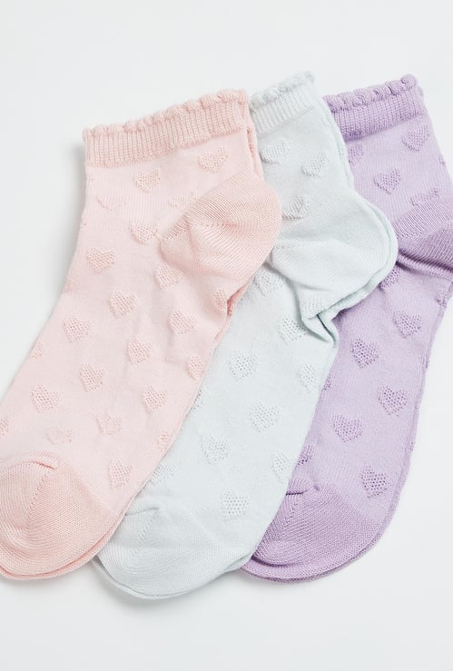 FAME FOREVER Girls Jacquard Socks - Pack of 3