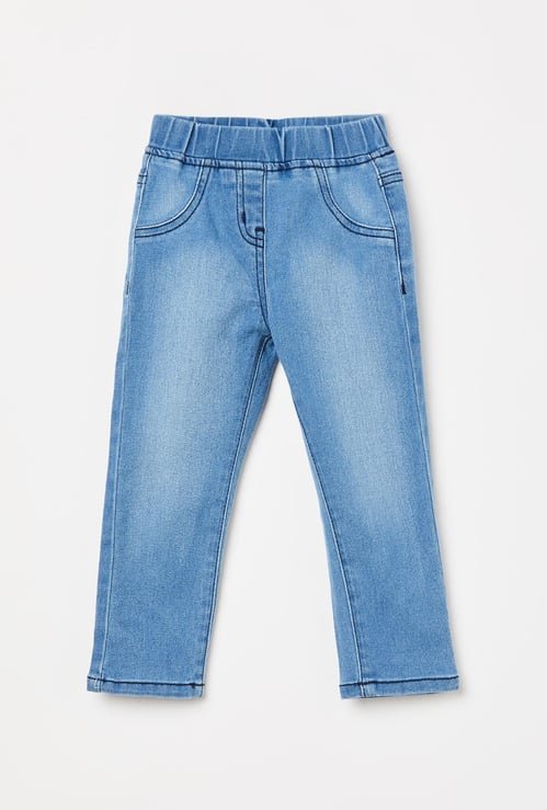 JUNIORS Stonewashed Slim Fit Jeggings