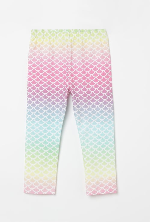 JUNIORS Ombre Print Knitted Leggings