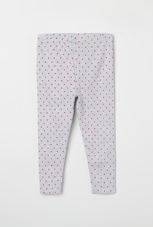 JUNIORS Printed Textured Leggings
