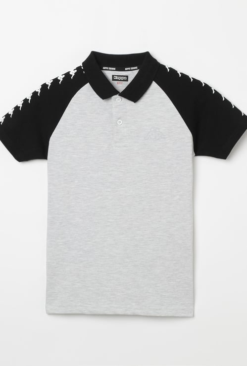 KAPPA Hydroway Colourblock Polo T-shirt with Raglan Sleeves