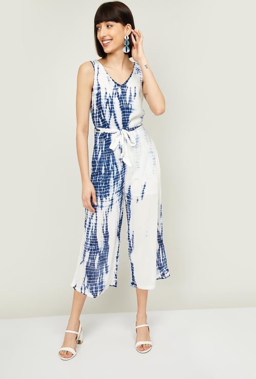GINGER Women Dyed Sleeveless Cropped Jumpsuit