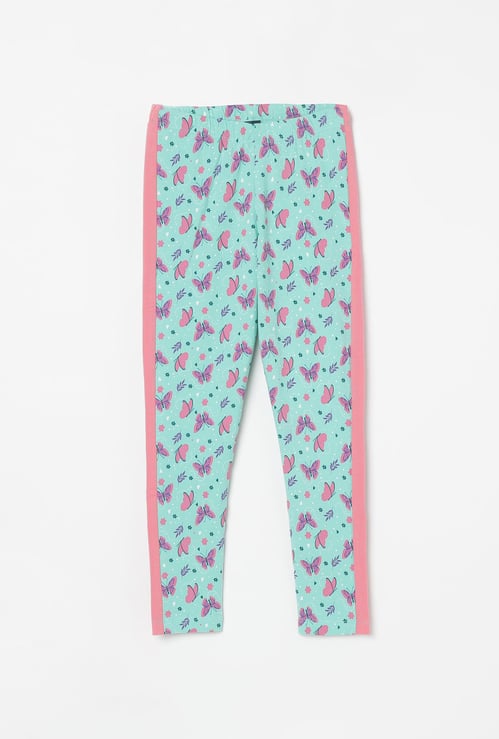 FAME FOREVER YOUNG Printed Elasticated Leggings