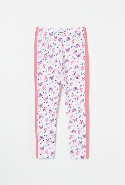 FAME FOREVER YOUNG Printed Elasticated Leggings