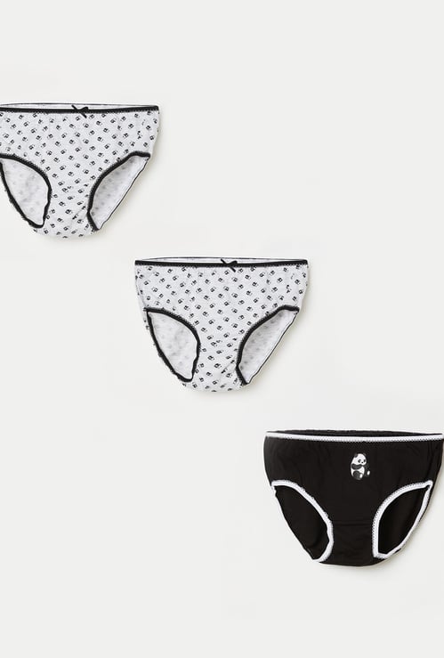 FAME FOREVER Girls Printed Panties- Pack of 3 Pcs