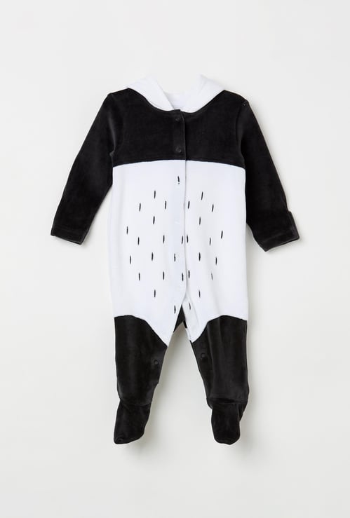 FS MINI KLUB Textured Panda Sleepsuit