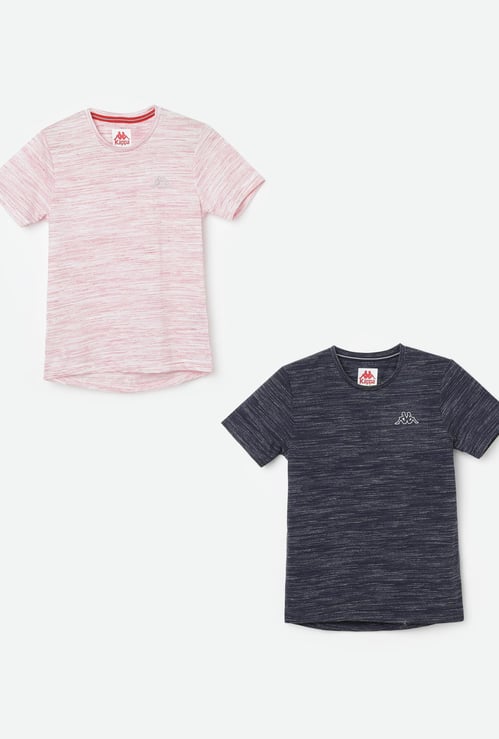 KAPPA Hydroway Textured Crew Neck T-shirt - Pack of 2