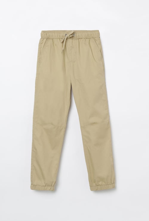 FAME FOREVER KIDS Solid Slim Joggers with Slant Pockets