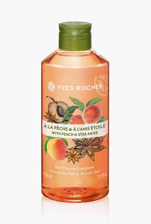 YVES ROCHER Peach Star Anise Bath And Shower Gel- 400ml