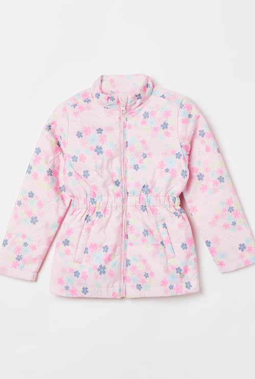 ALLEN SOLLY Girls Floral Print Padded Jacket