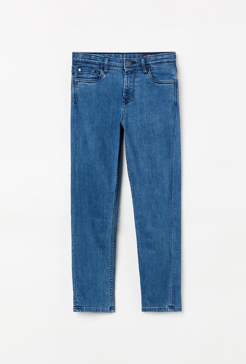 ALLEN SOLLY Girls Solid Slim Fit Jeans