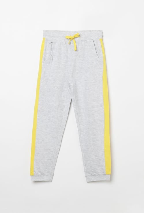 FAME FOREVER YOUNG Heathered Joggers with Contrast Panels