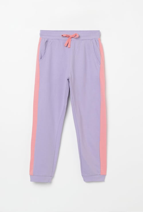 FAME FOREVER YOUNG Textured Joggers with Contrast Taping