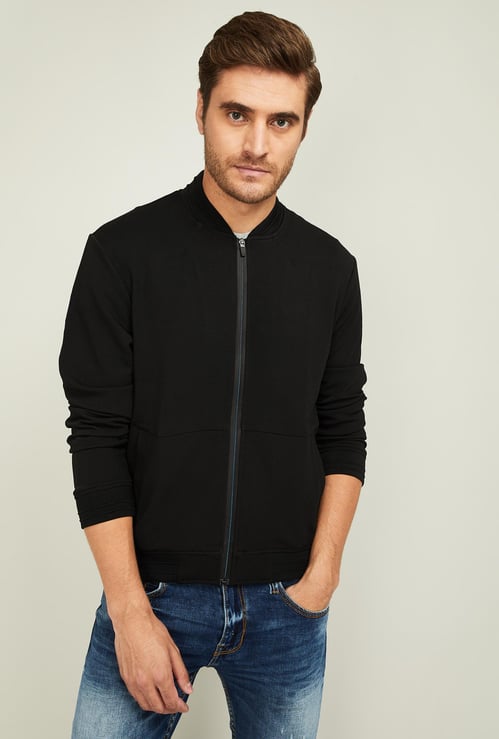 FAME FOREVER Men Solid Zip-Front Jacket