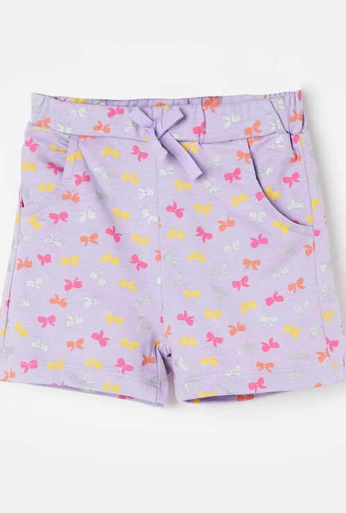 JUNIORS Printed Shorts with Scoop Pockets