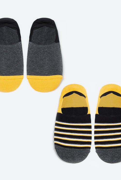 FORCA Men Colourblock No-Show Socks - Pack of 2