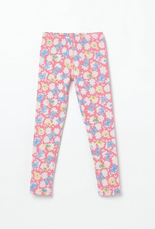 FAME FOREVER KIDS Floral Print Elasticated Leggings