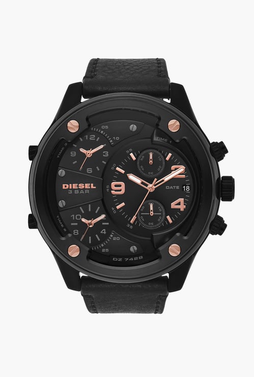DIESEL Men Boltdown Chronograph Watch with Leather Strap - DZ7428I