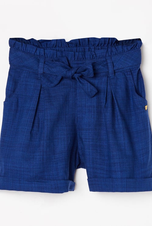 BOSSINI Girls Textured Elasticated Shorts