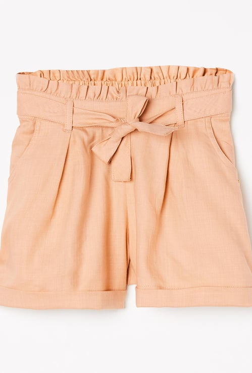 BOSSINI Girls Textured Elasticated Shorts