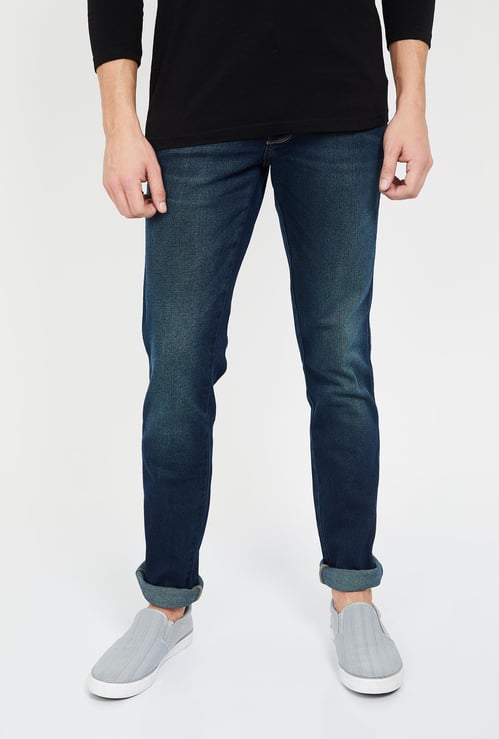 WRANGLER Skanders Stonewashed Slim Tapered Jeans